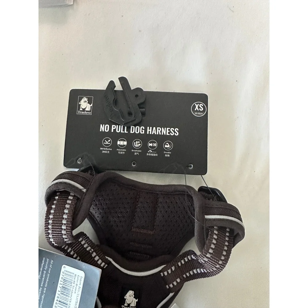 Truelove‎ No Pull Dog Harness XS Brown New Reflective 3M Scotchlite TLH5651